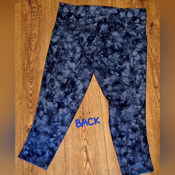 Athleta Navy Blue/ Light Blue Ankle Length ☆Size 2XL☆ - Picture 2 of 4